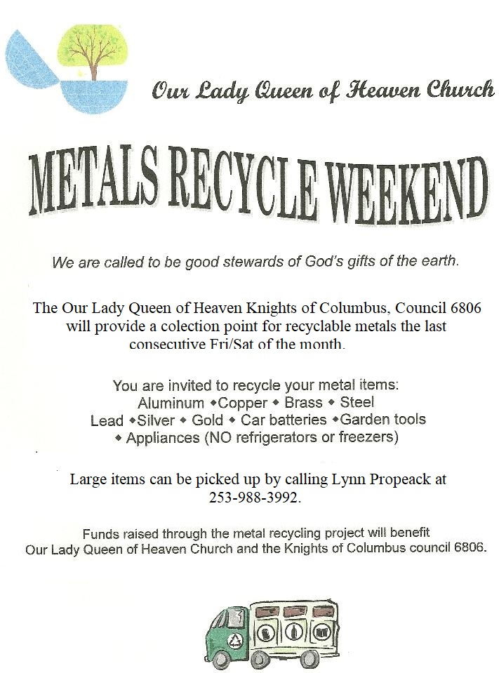 KofC Recycle instructions